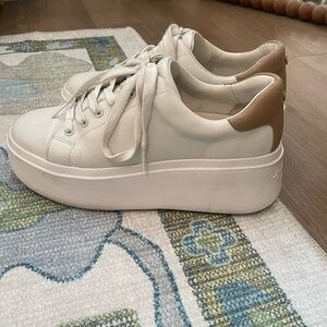 J/Slides Women's Hally Platform Leather Sneakers